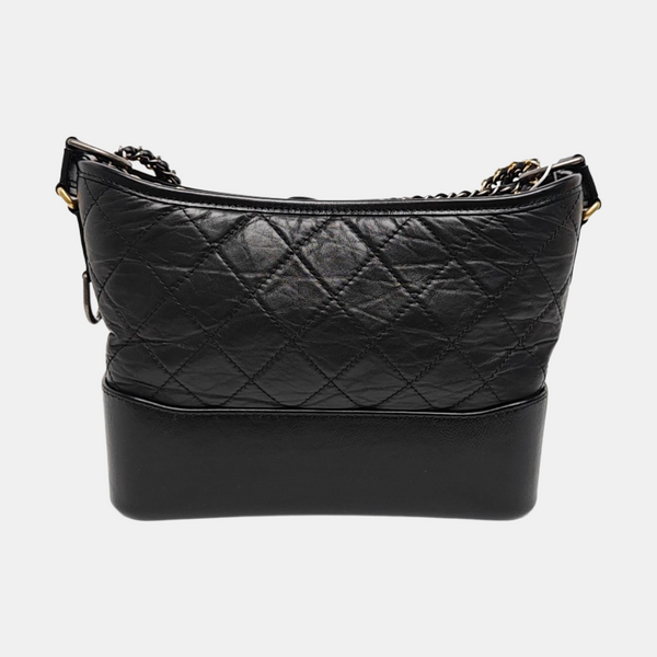GABRIELLE Medium Quilted Calfskin Black