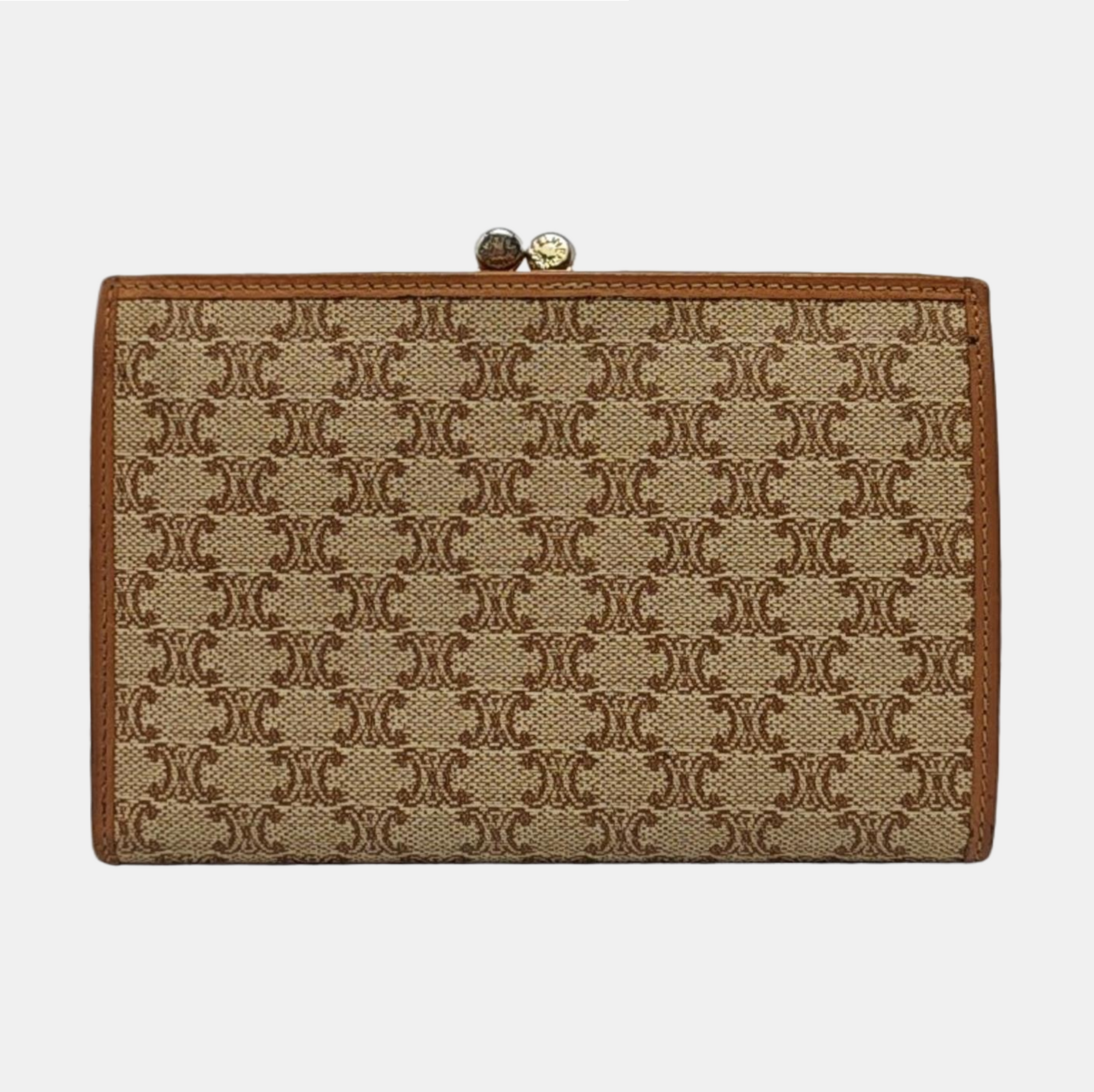 Coated Canvas Wallet Brown