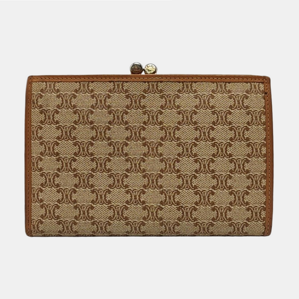 Coated Canvas Wallet Brown