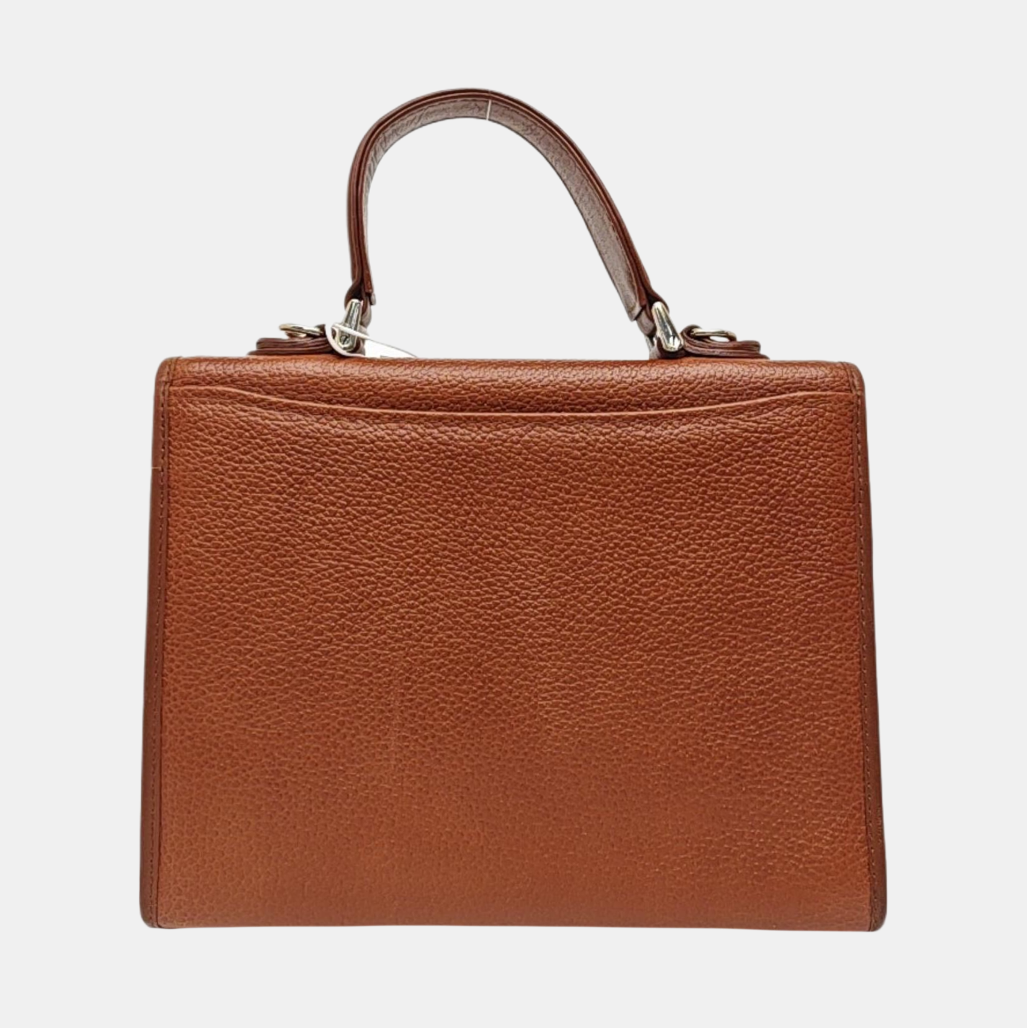 Calfskin Top Handle Bag Brown