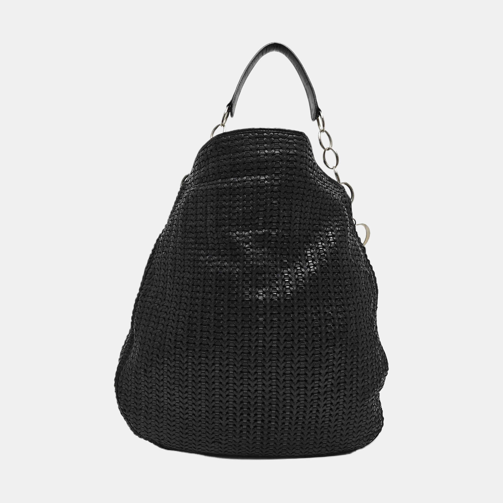 Calfskin Top Handle Bag Black