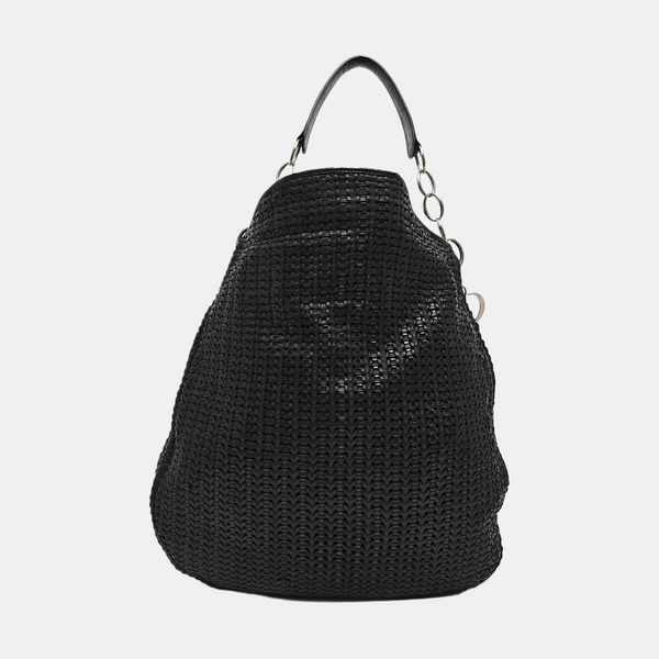 Calfskin Top Handle Bag Black