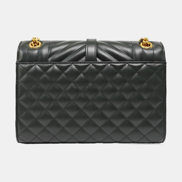 ENVELOPE Medium Chevron Calfskin Green