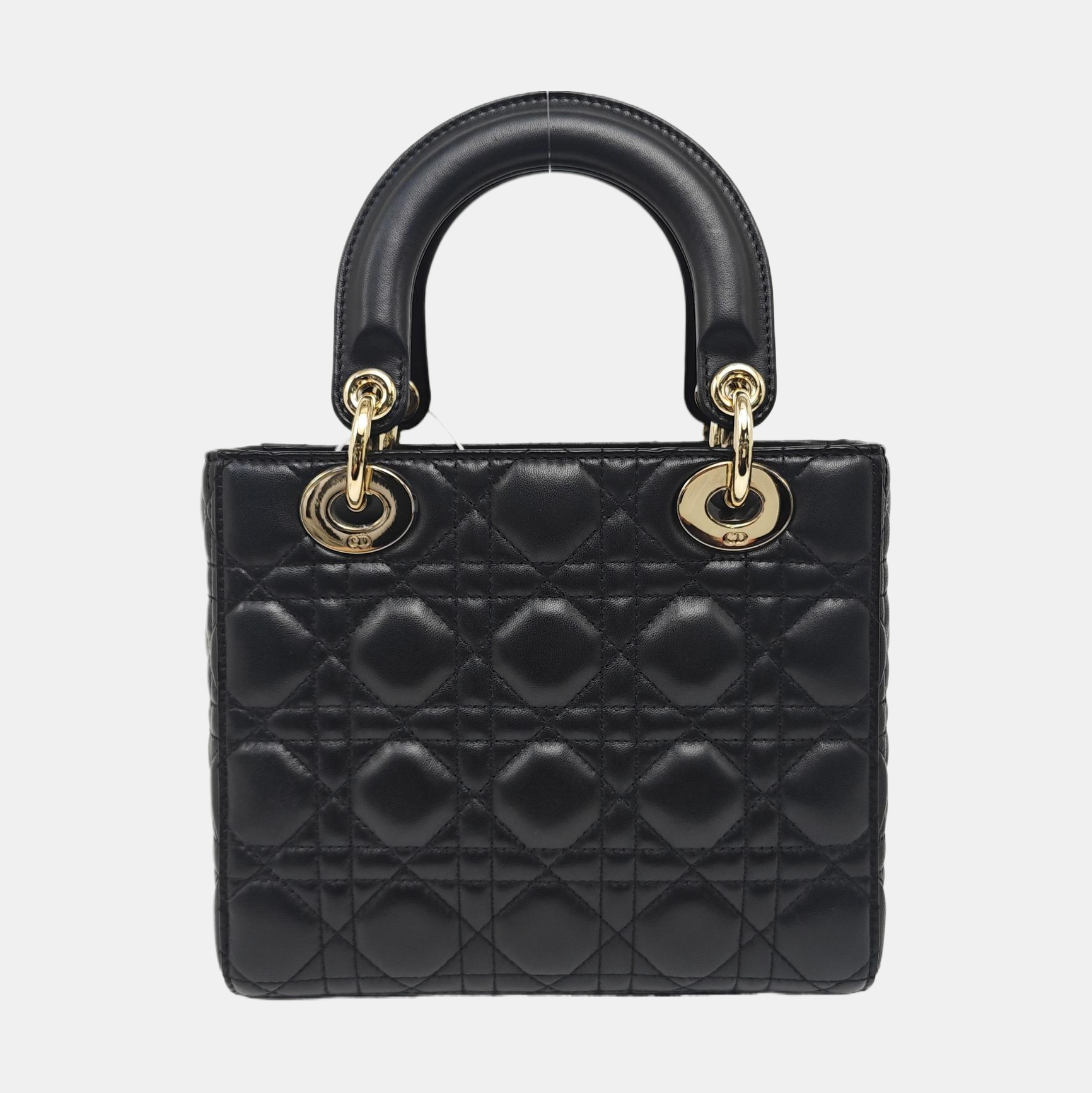 Lady Dior Small Cannage Silk Satin Black