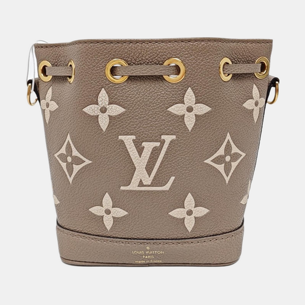 NOÉ Nano Monogram Calfskin Gray