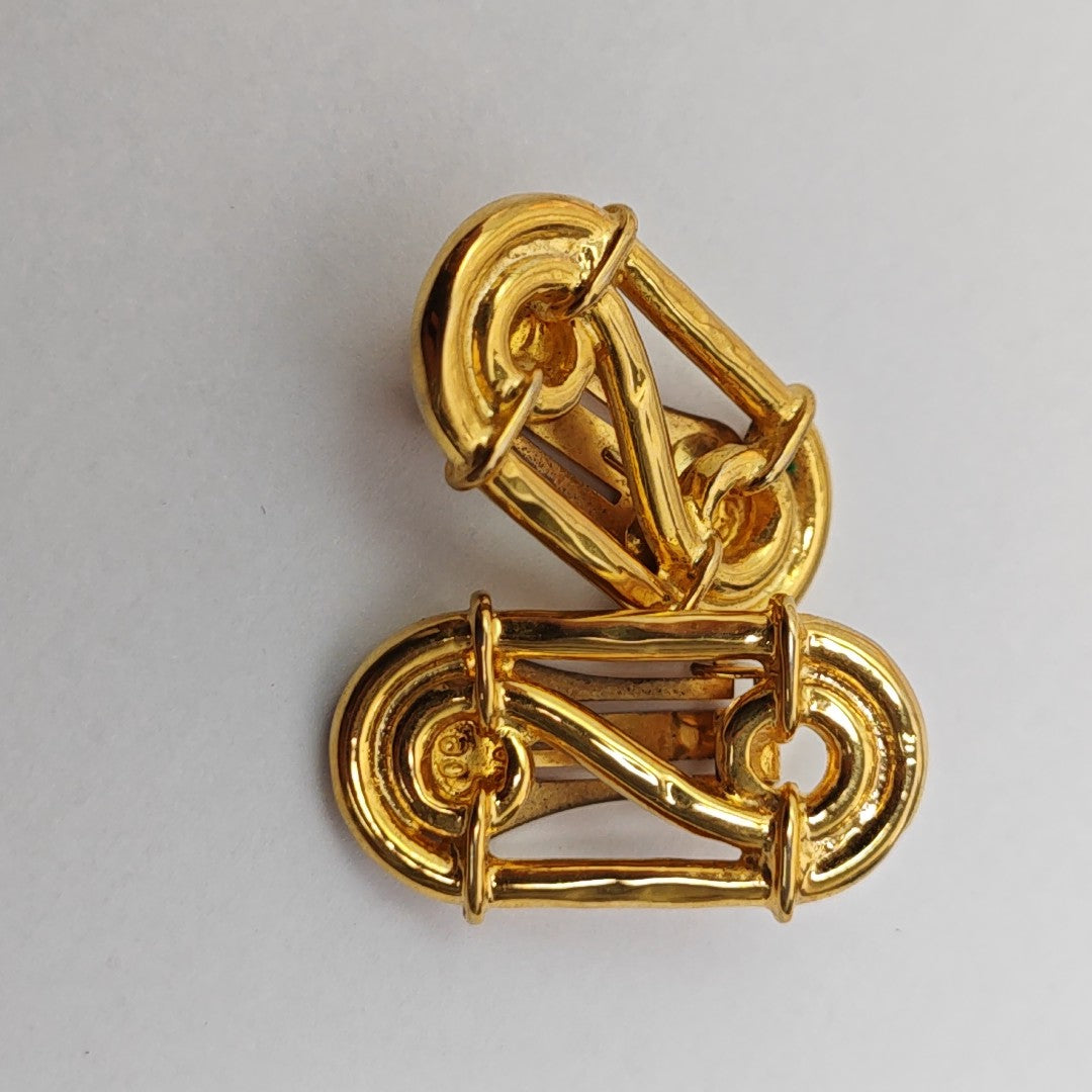 Metal Gold Clip On Earrings