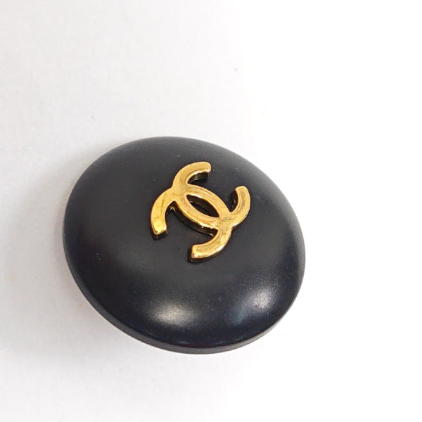 Gold Plated Black Clip On Earrings