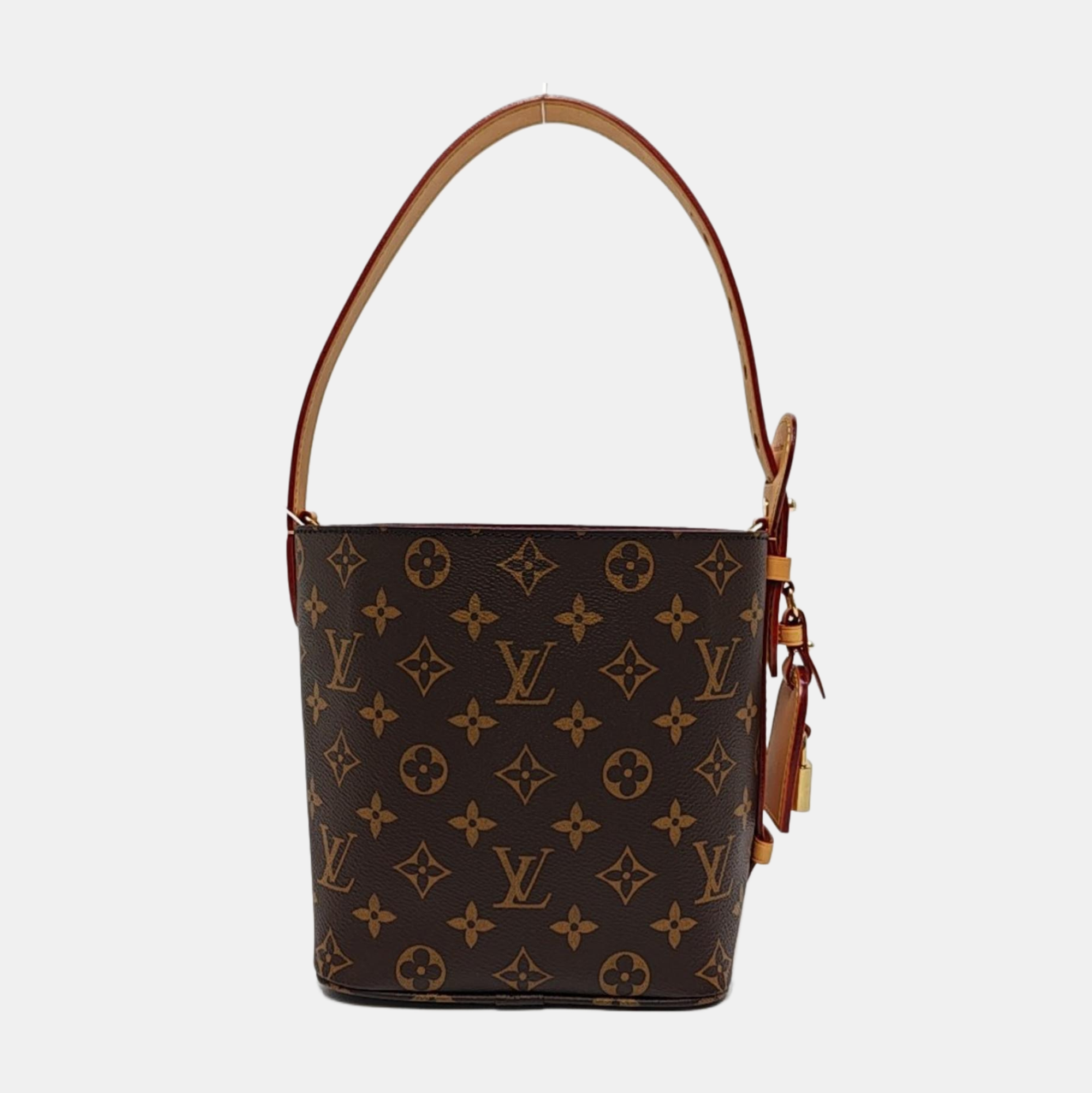 ALL IN BB Monogram Coated Canvas Brown