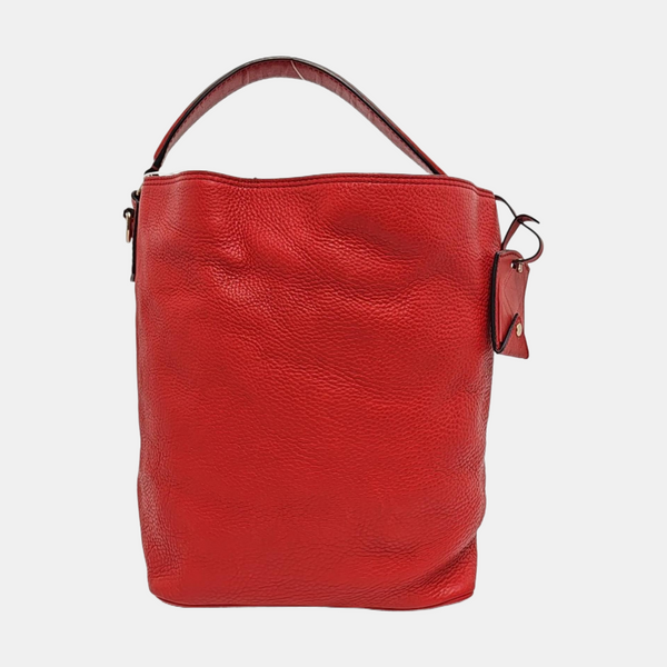 Calfskin Bucket Bag Red