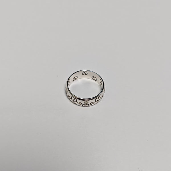 18k White Gold Silver Ring HK 13