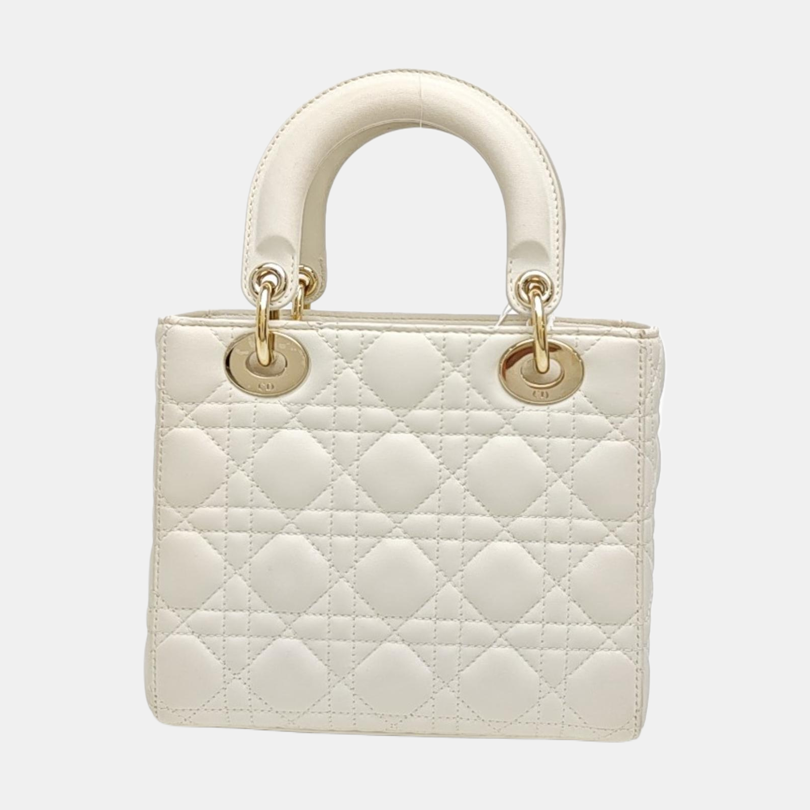 Lady Dior Small Cannage Lambskin White