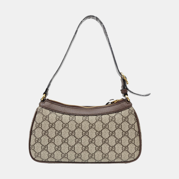Ophidia Small Monogram Coated Canvas Brown