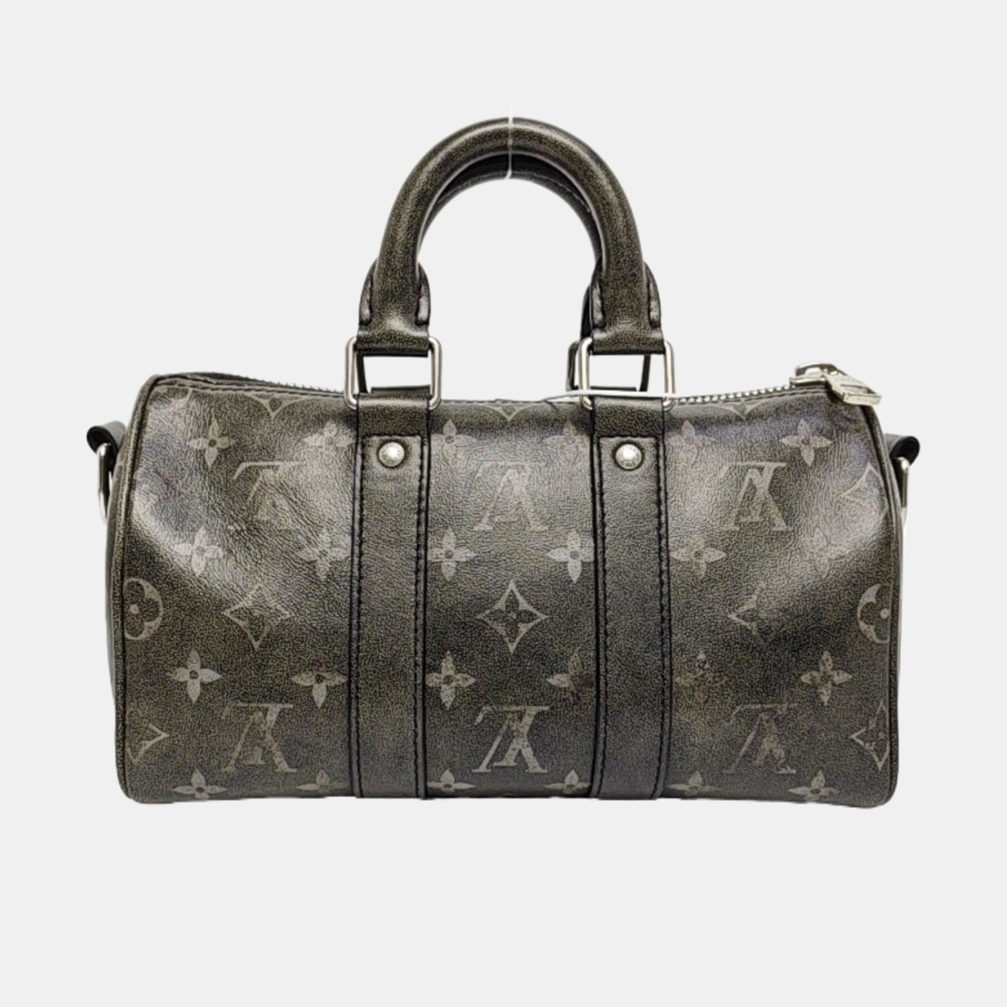 KEEPALL Monogram Calfskin Green