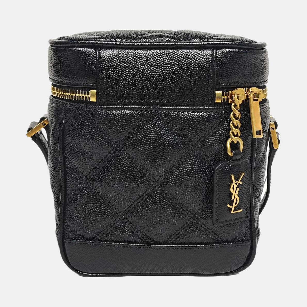 80'S VANITY Quilted Calfskin Black