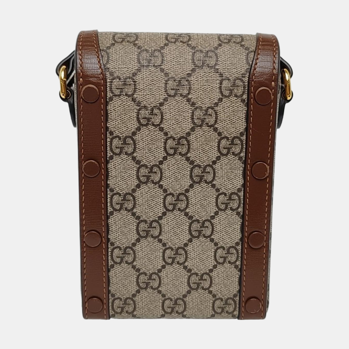 Authenticated pre-owned  Horsebit 1955 Mini Coated Canvas Beige - Crossbody Bag at Looply