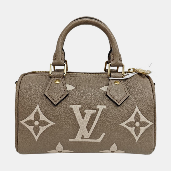 SPEEDY Nano Monogram Calfskin Gray