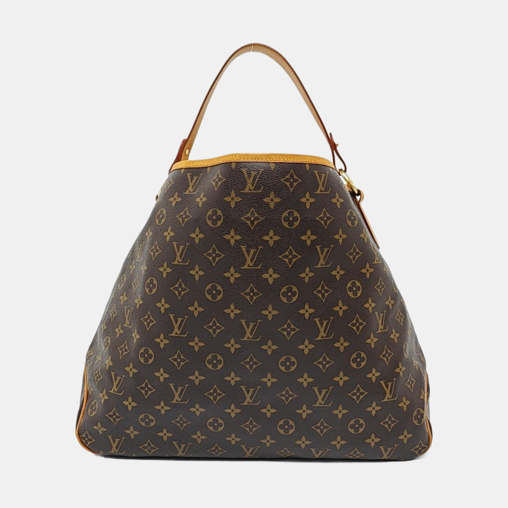 Monogram Coated Canvas Tote Bag Brown