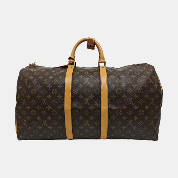 SAC SOUPLE 55 Monogram Coated Canvas Brown