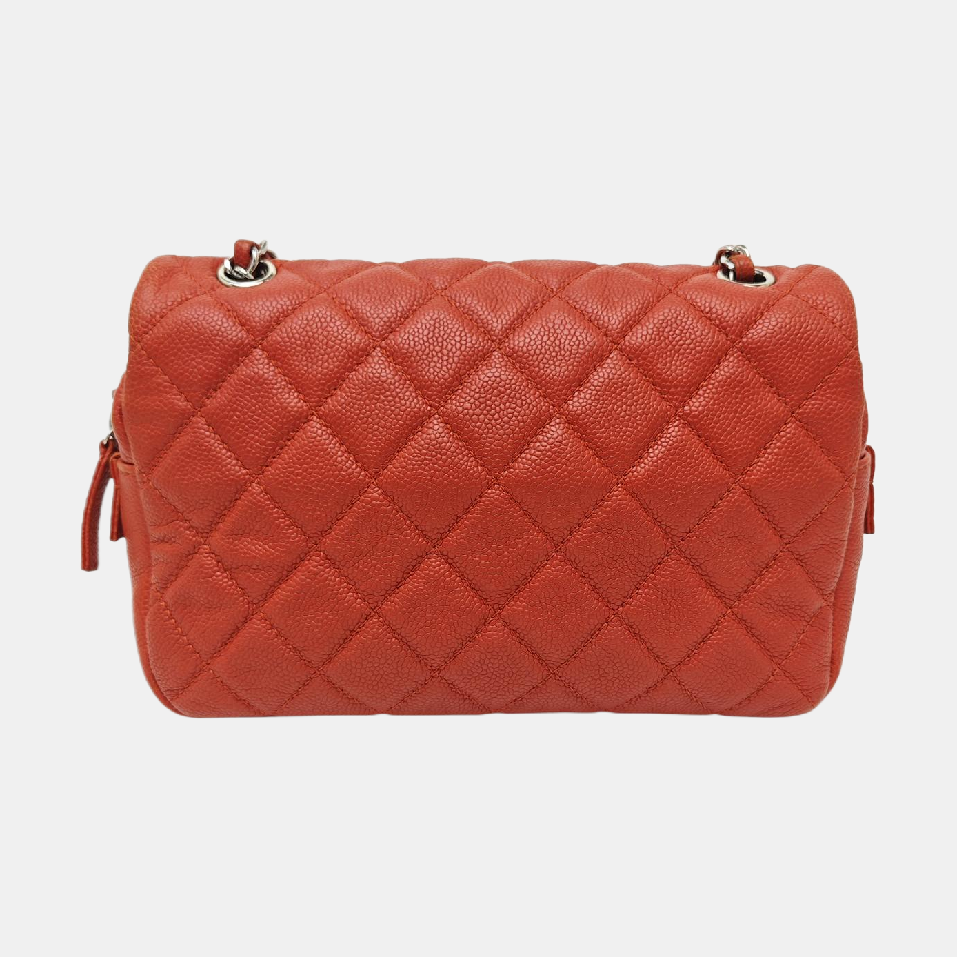 COCO SPORRAN Quilted Grained Calfskin Orange