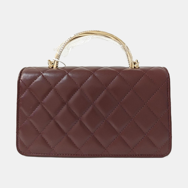 Quilted Lambskin Shoulder Bag Red