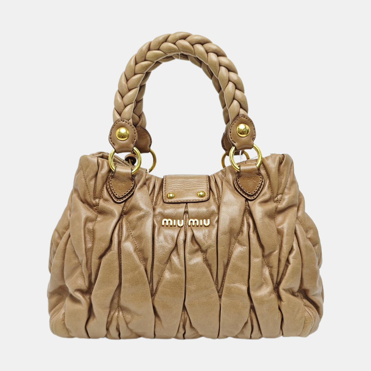 Calfskin Shoulder Bag Brown