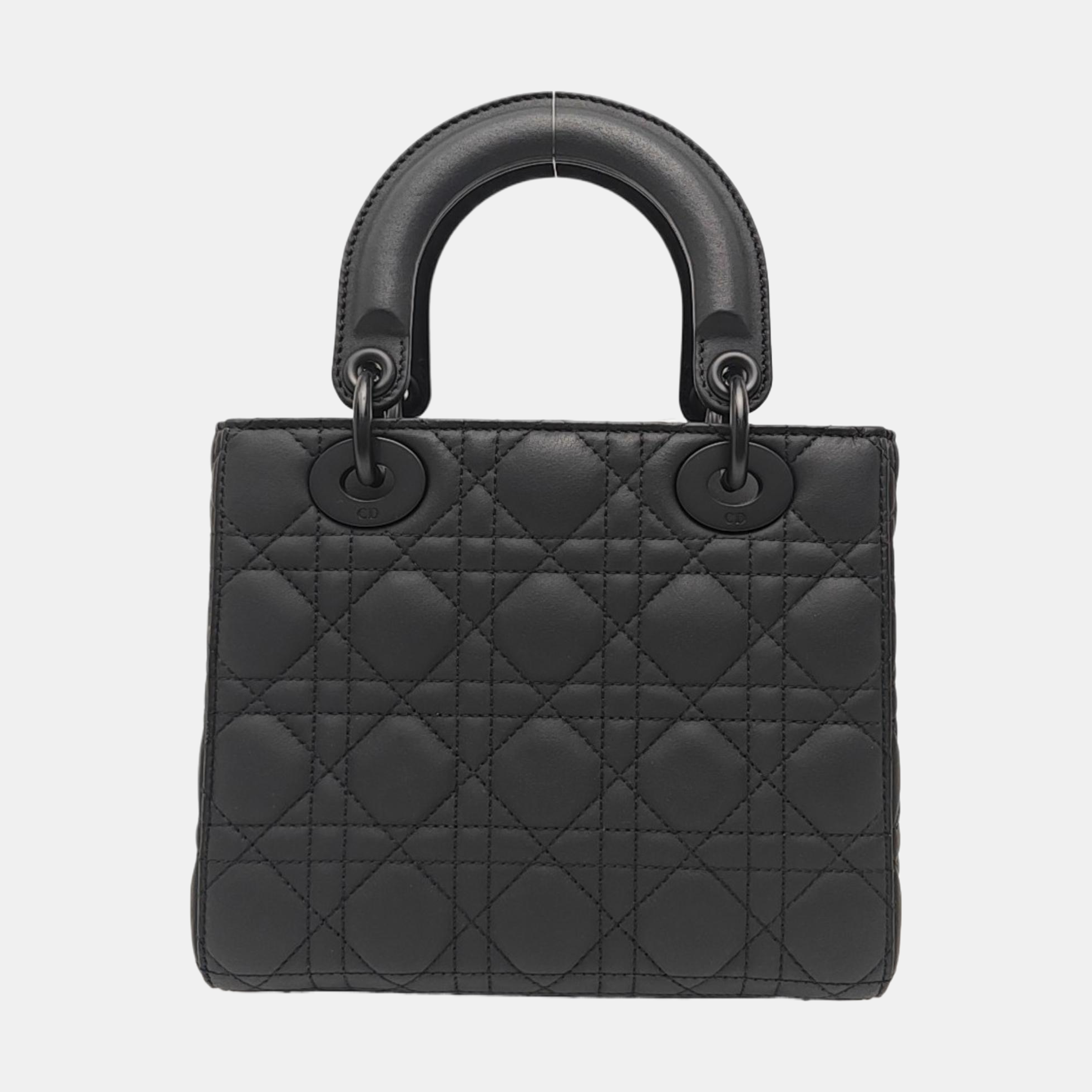 Lady Dior Small Cannage Calfskin Black