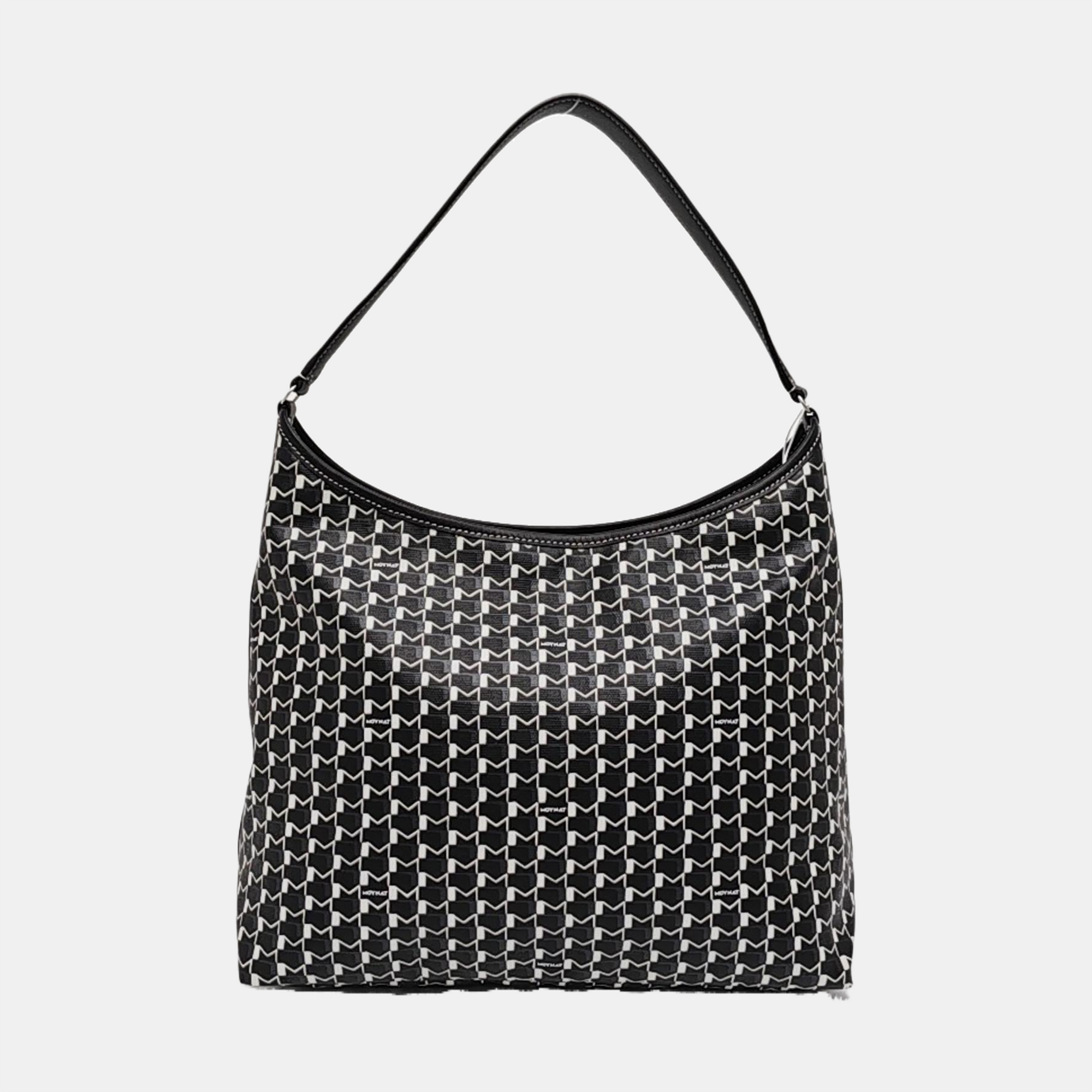 Coated Canvas Shoulder Bag Black