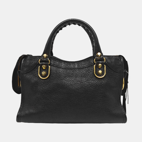 Classic Metallic Edge City Mini Lambskin Black