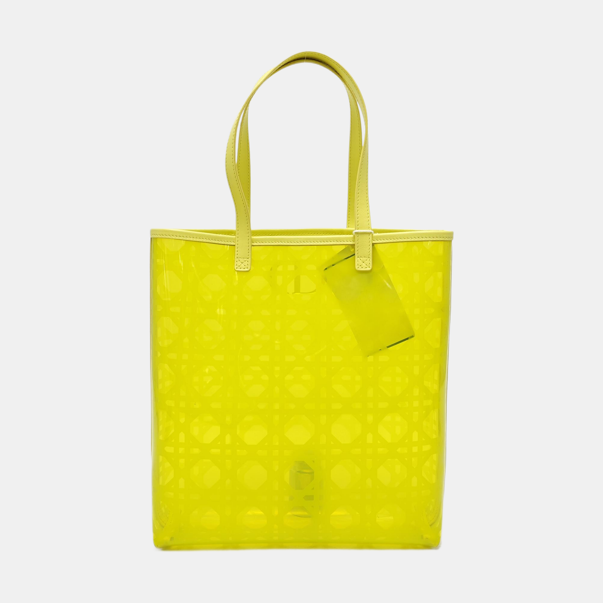 Cannage Special Material Tote Bag Yellow
