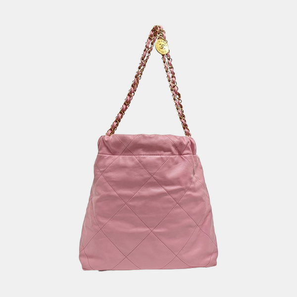 CHANEL 22 Small Quilted Calfskin Pink