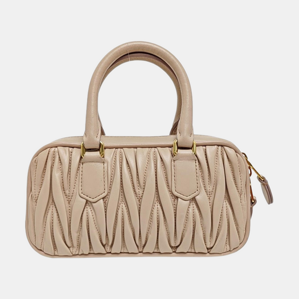 Arcadie Matelassé Small Quilted Lambskin Pink
