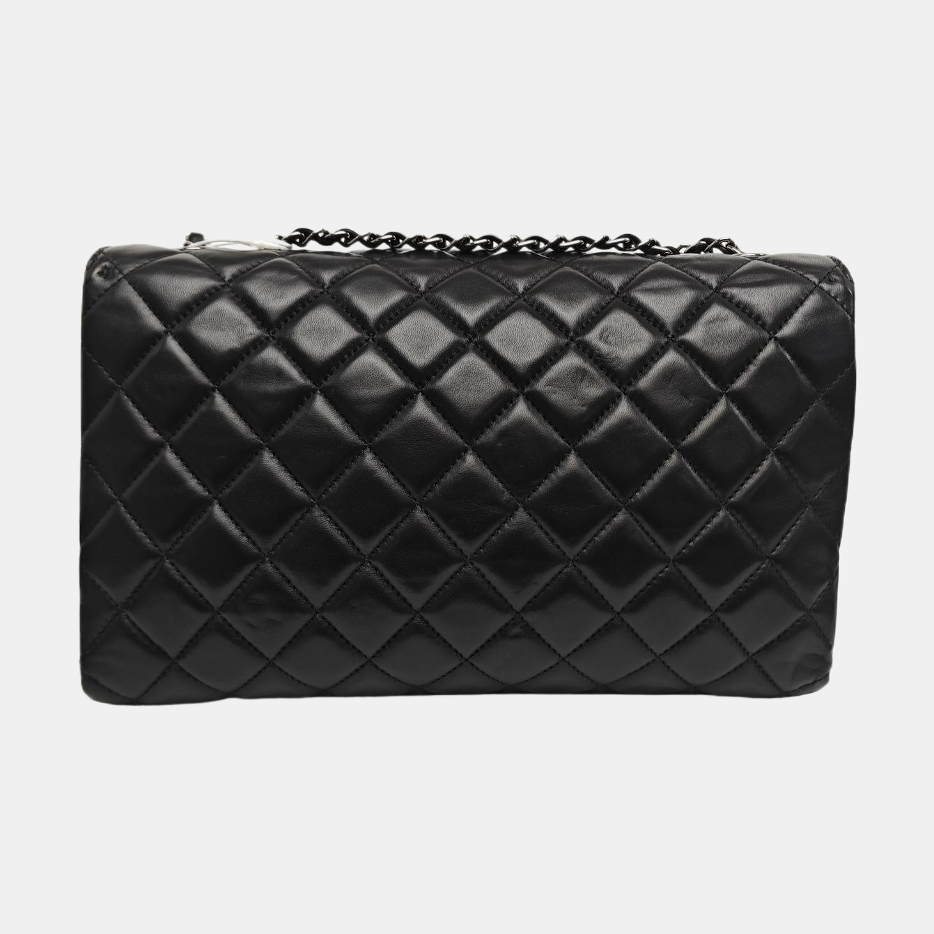 Quilted Lambskin Shoulder Bag Black