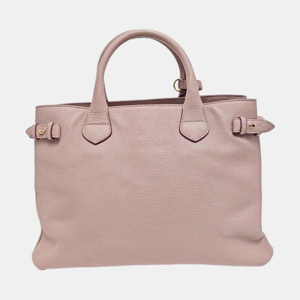 The Banner Medium Calfskin Pink