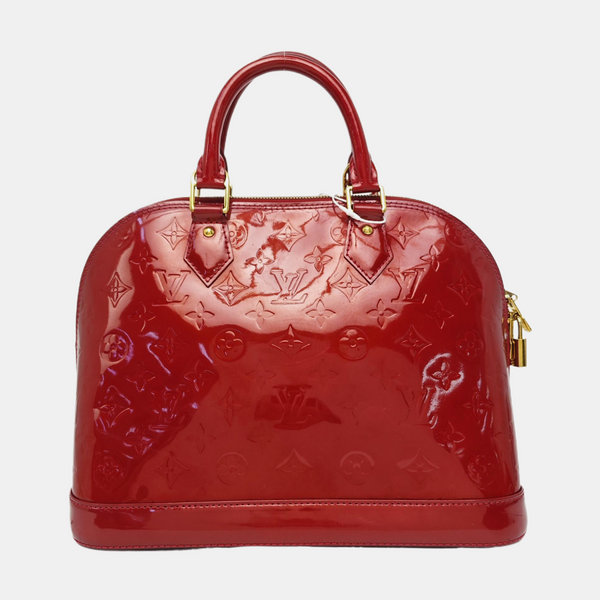 ALMA PM Monogram Patent Leather Red