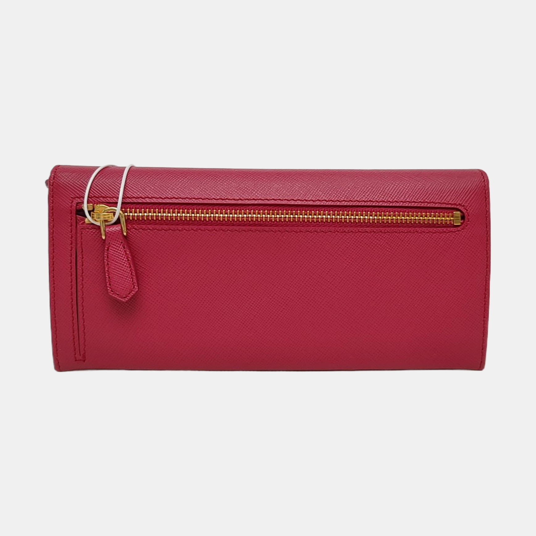 Fold Wallet Saffiano Calfskin Red Wallet