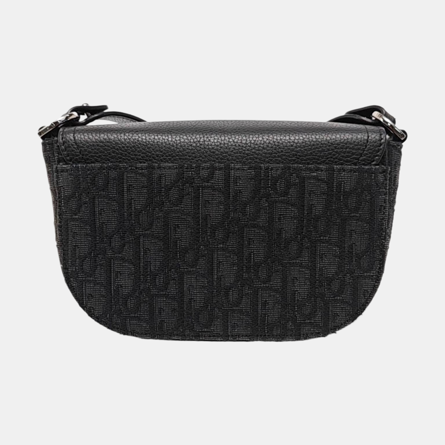 Saddle Mini Oblique Calfskin Black
