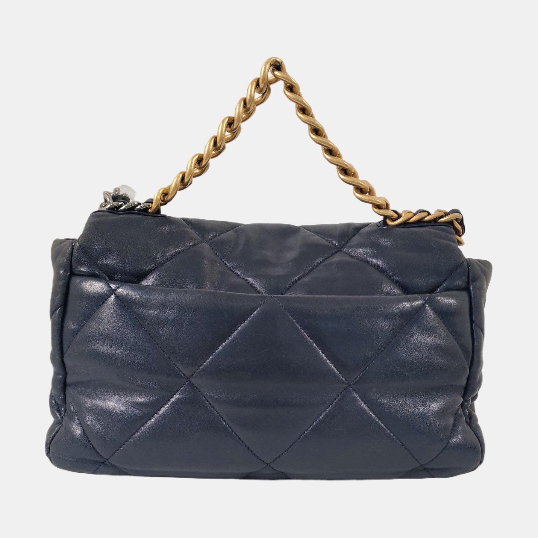 CHANEL 19 Large Quilted Lambskin Blue