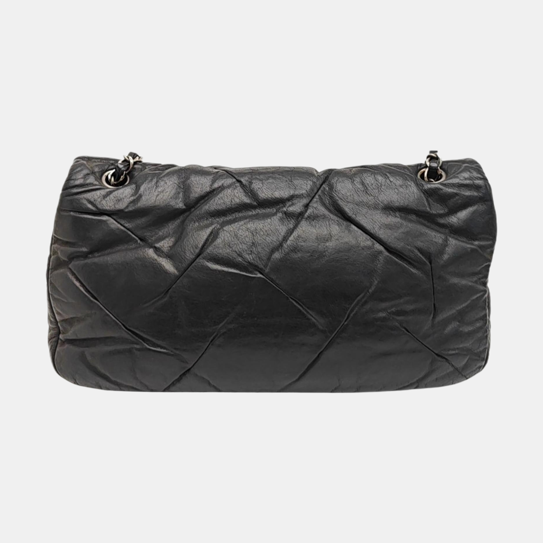 Calfskin Shoulder Bag Black