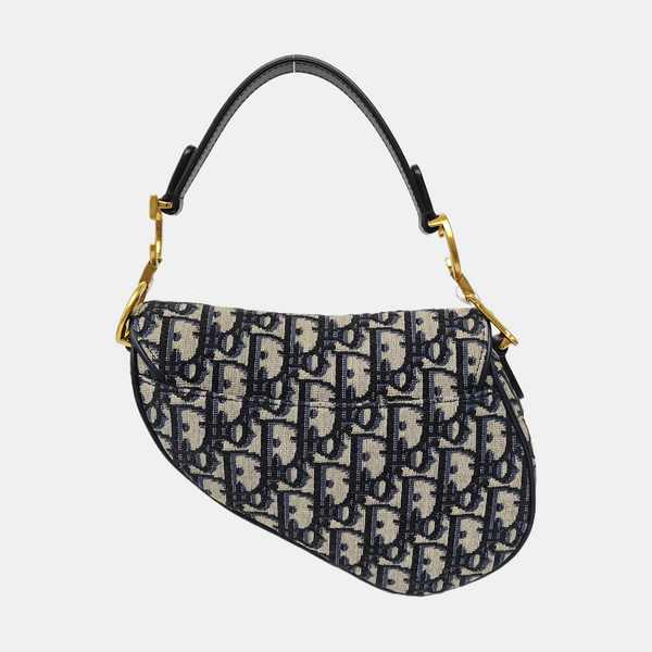 Saddle Mini Oblique Canvas Blue