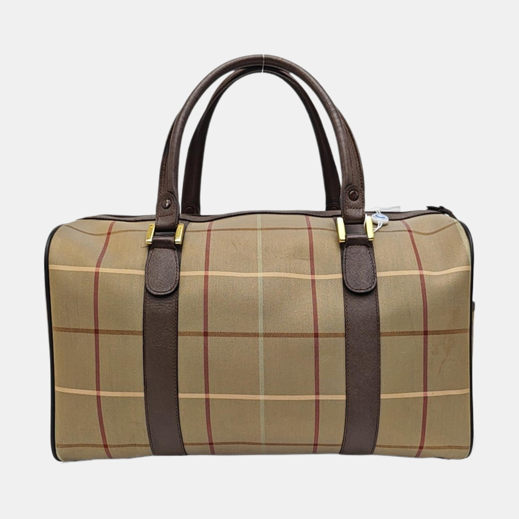 Canvas Top Handle Bag Brown