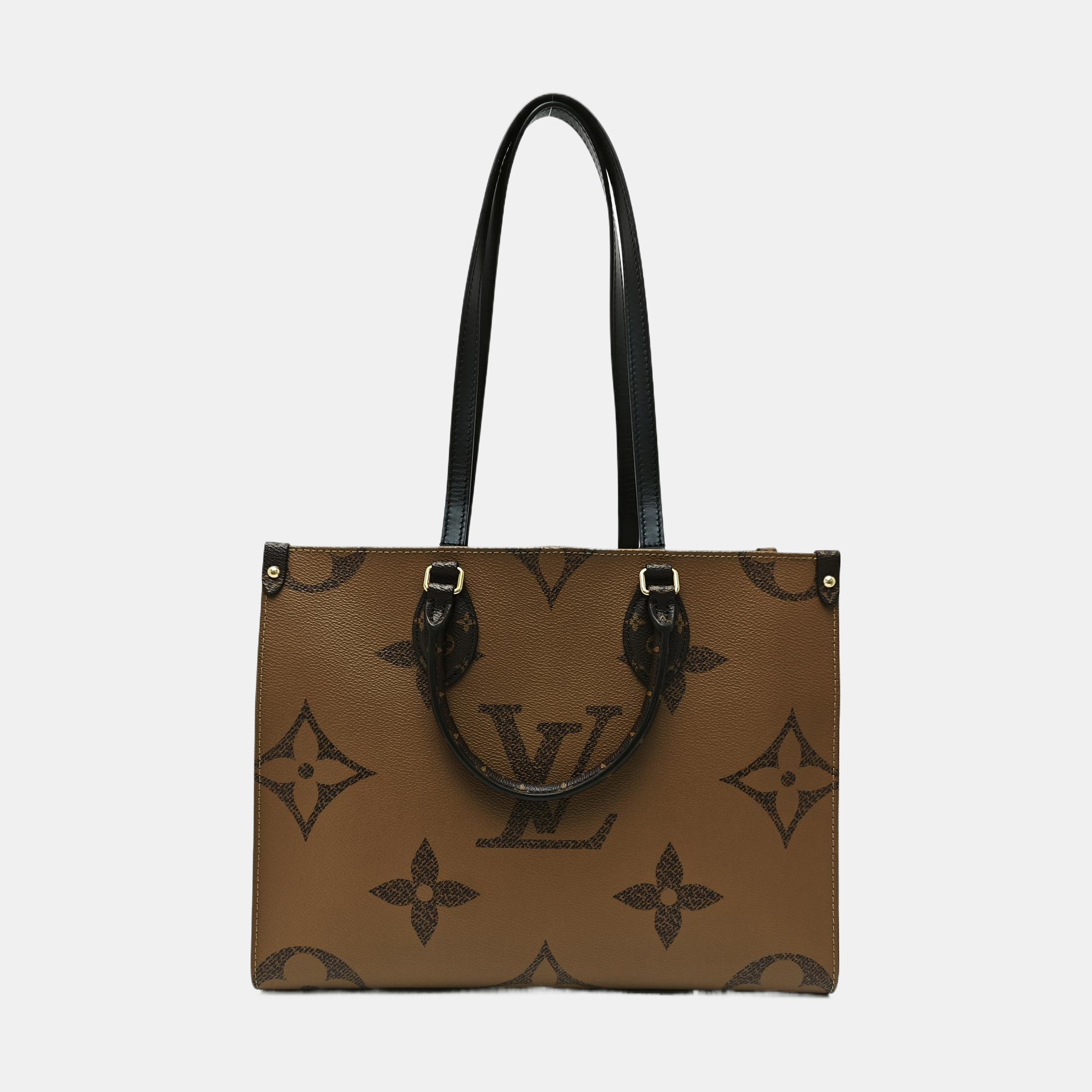 ONTHEGO MM Monogram Coated Canvas Brown