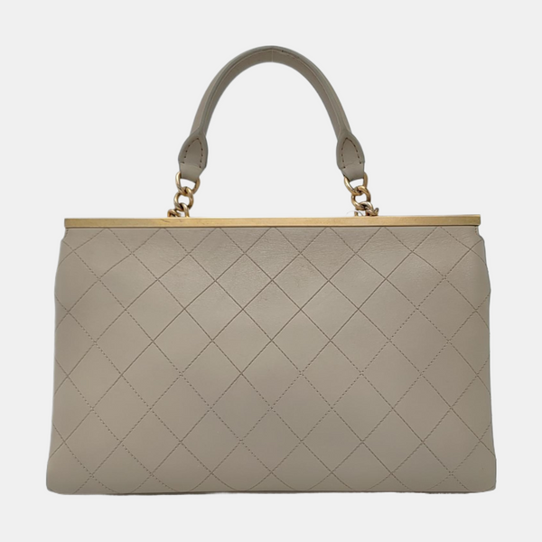 Quilted Lambskin White
