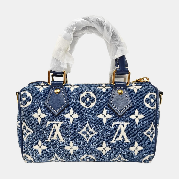 SPEEDY Nano Monogram Denim Blue