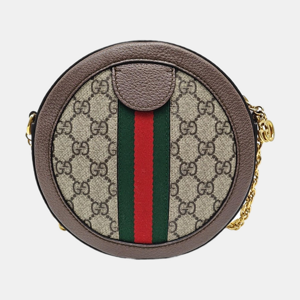 Ophidia Mini Monogram Coated Canvas Beige