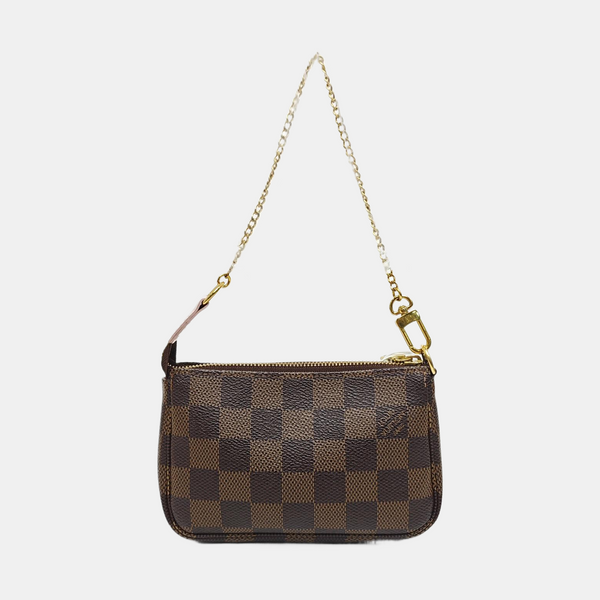 ACCESSOIRES Mini Damier Ebene Coated Canvas Brown