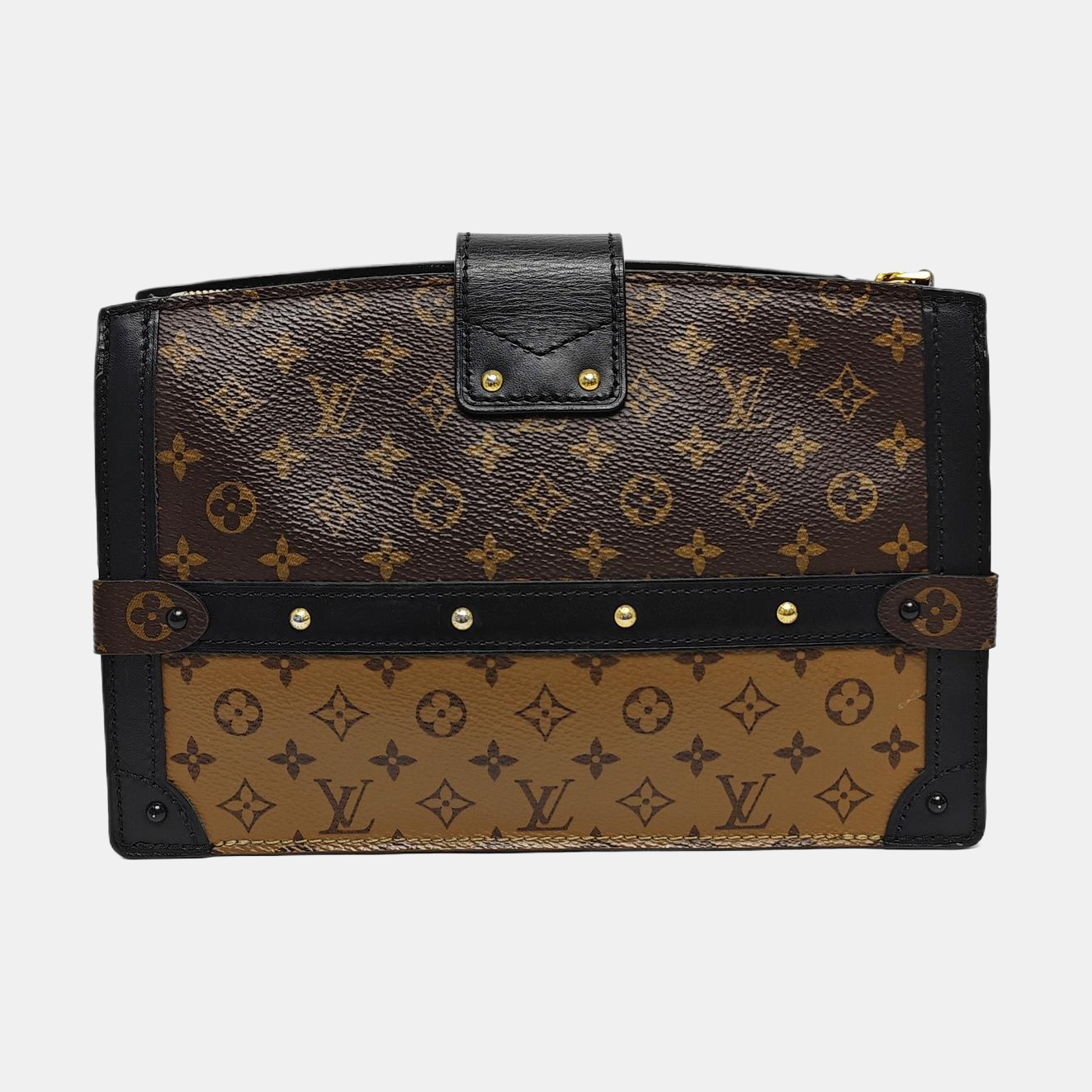 TRUNK Monogram Coated Canvas Brown