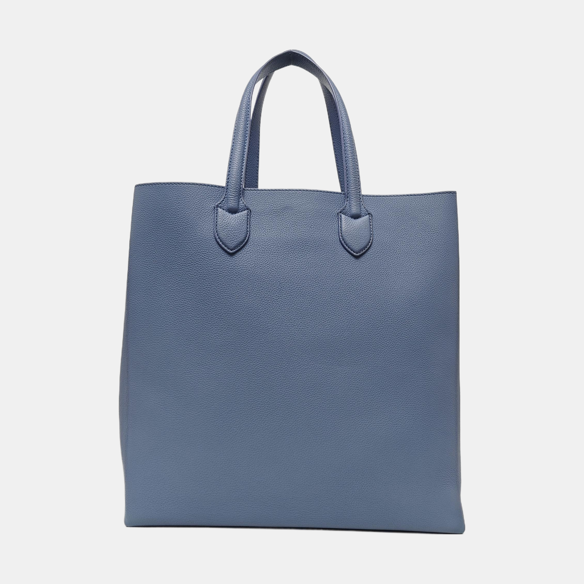 Calfskin Tote Bag Large Blue