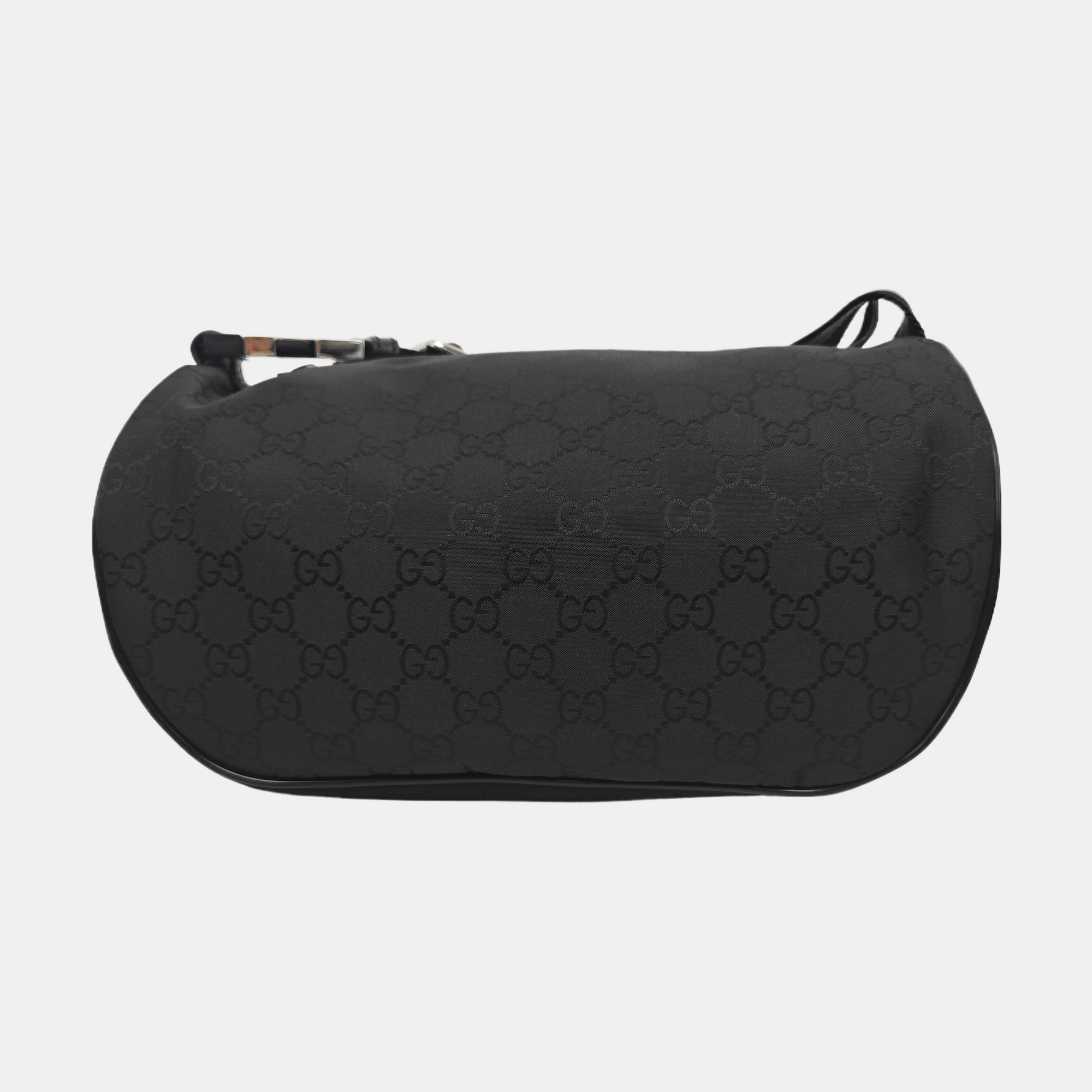 Monogram Canvas Shoulder Bag Black