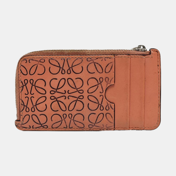 Monogram Calfskin Card Holder Pink