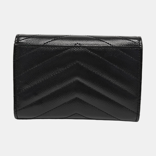 MONOGRAM Chevron Calfskin Black Wallet